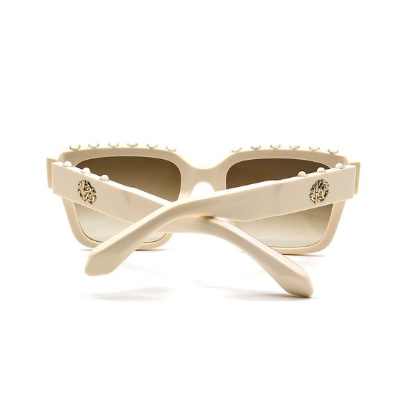 NEW ROBERTO CAVALLI SRC040S 09X7 IVORY BROWN LENS AUTHENTIC SUNGLASSES - Picture 8 of 12